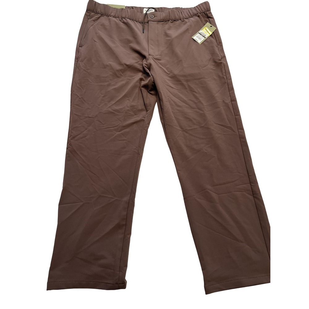 Goodfellow & Co Tech Trouser Pants Mens XL Brown 4-Way Stretch UPF 50+ Golf